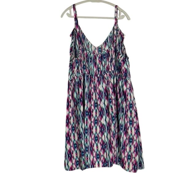 Torrid Ikat Ruffle Sundress, 100% Rayon, Size 5 (US 5X), Adjustable Straps - Picture 6 of 12